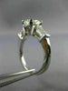 ESTATE 1.71CT ROUND DIAMOND 14K WHITE GOLD 3D THREE STONE ENGAGEMENT RING #26379