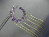 ESTATE LARGE 10.0CT AAA AMETHYST 14K YELLOW GOLD FLOWER JOURNEY HANGING EARRINGS