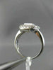 ESTATE WIDE 1.0CT ROUND & PRINCESS DIAMOND 14KT WHITE GOLD SQUARE INVISIBLE RING