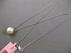 .08CT AAA SAPPHIRE & SOUTH SEA PEARL 14KT WHITE GOLD BEZEL LOVE FLOATING PENDANT