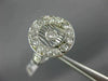 ESTATE WIDE .77CT DIAMOND 18KT WHITE GOLD FILIGREE OPEN CIRCULAR RING #21265