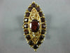 ANTIQUE LARGE 2.50CT GARNET 14K YELLOW GOLD MARQUISE SHAPE FILIGREE RING #20778