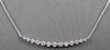 ESTATE .56CT DIAMOND 14KT WHITE GOLD 3D GRADUATING HAPPY BAR FUN LOVE NECKLACE