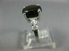 ESTATE LARGE 5.42CT DIAMOND & AAA STAR SAPPHIRE PLATINUM ENGAGEMENT RING #26552