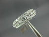 WIDE 1.25CT DIAMOND 18K WHITE GOLD 3D 3 ROW ROUND SEMI ETERNITY ANNIVERSARY RING