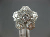 ESTATE LARGE 1.45CT DIAMOND 18KT WHITE GOLD 3D ROUND & BAGUETTE LUCKY STAR RING