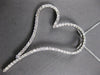 EXTRA LARGE 1.89CT DIAMOND 14K WHITE GOLD ROUND OPEN HEART LOVE FLOATING PENDANT