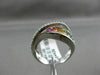 ESTATE 3.02CT DIAMOND & MULTI COLOR SAPPHIRE 14KT WHITE GOLD X DESIGN LOVE RING