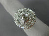 ANTIQUE LARGE 1.20CT DIAMOND 14KT WHITE GOLD 3D FILIGREE ENGAGEMENT RING #26090