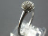 ESTATE .26CT DIAMOND 14KT WHITE GOLD 3D CLASSIC CIRCULAR ROUND DOME SHAPE RING