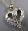 ESTATE 1.35CTW DIAMOND HEART 14KT 2 TONE GOLD OPEN PENDANT F/G VS + CHAIN #10618