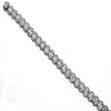 5.95CT DIAMOND 18KT WHITE GOLD ROUND & BAGUETTE CLUSTER CIRCULAR TENNIS BRACELET