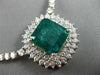 ESTATE MASSIVE 23.81CT DIAMOND & COLOMBIAN EMERALD 18KT GOLD 3D TENNIS NECKLACE
