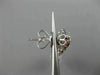 ESTATE 2.60CT DIAMOND 14KT WHITE GOLD 3D SQUARE ETOILE FILIGREE HANGING EARRINGS