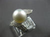 LARGE .62CT DIAMOND & AAA SOUTH SEA PEARL 18KT WHITE GOLD 3D MULTI ROW LOVE RING