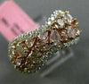 ESTATE 3.73CT DIAMOND 18K WHITE & ROSE GOLD 3D INFINITY WEDDING ANNIVERSARY RING