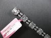 EXTRA LARGE 3.67CT DIAMOND 18KT WHITE GOLD 3D ROUND & BAGUETTE TENNIS BRACELET