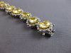 GIA LARGE 22.69CT WHITE & FANCY YELLOW DIAMOND 18KT 2 TONE GOLD TENNIS BRACELET