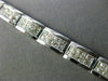 ESTATE WIDE & LONG 1.35CT DIAMOND 18KT WHITE GOLD ETOILE LOVE TENNIS BRACELET