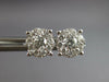 ESTATE LARGE .80CT DIAMOND 14KT WHITE GOLD 3D CLUSTER INVISIBLE STUD EARRINGS