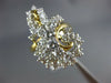 ESTATE LARGE 4.0CT DIAMOND 14KT 2 TONE GOLD 3D CLUSTER SWIRL COCKTAIL RING #456