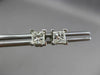 ESTATE LARGE 1.0CT PRINCESS DIAMOND 14KT WHITE GOLD STUD EARRINGS 5mm #23819