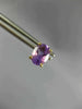 ESTATE 1.80CT AAA AMETHYST 14KT YELLOW GOLD 3D OVAL STUD EARRINGS #22822