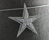 ESTATE LARGE .87CT DIAMOND 18KT WHITE GOLD 3D DOUBLE STAR FUN FLOATING PENDANT