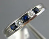 .35CT DIAMOND & AAA SAPPHIRE 14K WHITE GOLD 5 STONE CHANNEL ANNIVERSARY RING 123