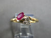 .45CT DIAMOND & AAA RUBY 14KT YELLOW GOLD OVAL & ROUND CRISS CROSS RING #27660
