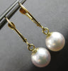 ESTATE AAA SOUTH SEA PEARL 14K YELLOW GOLD 3D CLASSIC LEVERBACK HANGING EARRINGS