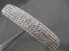 ESTATE LARGE & WIDE 4.0CT DIAMOND 14KT WHITE GOLD 5 ROW PAVE BANGLE BRACELET