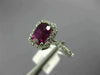 1.83CT DIAMOND & AAA RUBY 14KT WHITE GOLD 3D OVAL OCTAGON HALO ENGAGEMENT RING