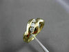 ESTATE .12CT ROUND DIAMOND 14KT YELLOW GOLD 3 STONE CHANNEL INFINITY RING #14197