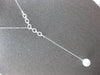 LARGE .55CT DIAMOND & AAA SOUTH SEA PEARL 14KT WHITE GOLD OVAL LARIAT NECKLACE