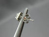 ESTATE .50CT DIAMOND 14K WHITE GOLD 3D CLASSIC ROUND SQUARE HALO STUD EARRINGS