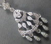 .45CT DIAMOND 14KT WHITE GOLD 3D CHANDELIER FILIGREE FLOWER BY THE YARD NECKLACE