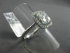 ESTATE LARGE 1.4CT DIAMOND 18K WHITE GOLD CLUSTER SQUARE ENGAGEMENT PROMISE RING