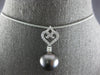 .33CT DIAMOND & AAA TAHITIAN PEARL 18KT WHITE GOLD HEART SHAPE FLOATING PENDANT