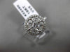 ESTATE LARGE 1.20CT MULTI SHAPE DIAMOND 18KT WHITE GOLD 3D HALO RING #22490