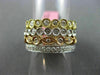 1.94CT DIAMOND 18KT TRI COLOR GOLD 3D ETERNITY FILIGREE MILGRAIN STACKABLE RING