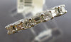 ESTATE .41CT DIAMOND 14KT WHITE GOLD ROUND & BAGUETTE CLASSIC ANNIVERSARY RING