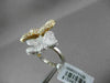 ANTIQUE LARGE 4.95CT DIAMOND 18KT WHITE & ROSE GOLD 3D FLOWER FUN COCKTAIL RING