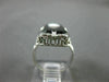 ESTATE LARGE AAA ONYX 14KT WHITE GOLD 3D OPEN FILIGREE LADY CAMEO RING #26430