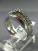 ESTATE WIDE .74CT DIAMOND 14KT WHITE GOLD SOLITAIRE BEZEL ENGAGEMENT RING #18414