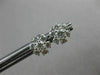 ESTATE .74CT ROUND DIAMOND 18KT WHITE GOLD 3D CLASSIC FLOWER STUD EARRINGS 7mm
