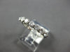 ESTATE .78CT DIAMOND 14KT WHITE GOLD ROUND 7 STONE SHARED PRONG ANNIVERSARY RING