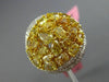 ESTATE 18KT WHITE AND YELLOW GOLD ANNIVERSARY RING. 3D DOUBLE HALO DESIGN