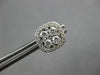ESTATE 1.0CT DIAMOND 18KT WHITE GOLD 3D ROUND CLUSTER SQUARE EARRING JACKET SET