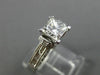LARGE 1.71CT ROUND PRINCESS & BAGUETTE DIAMOND 14K WHITE GOLD 3D ENGAGEMENT RING